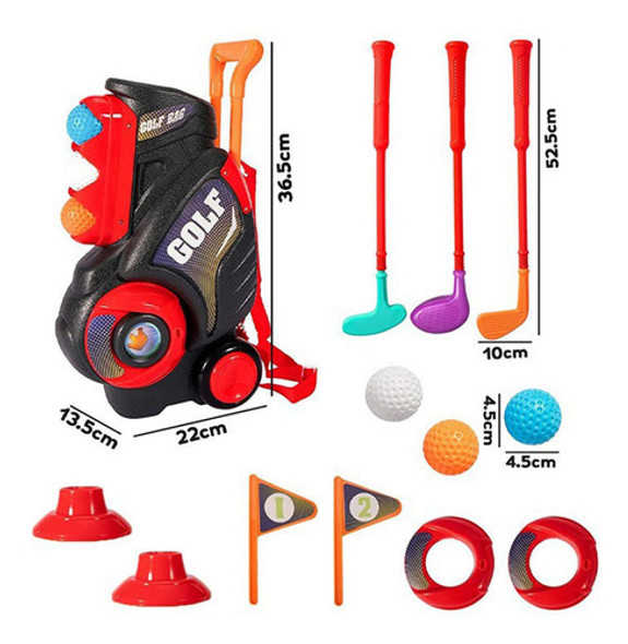 Conjunto De Golfe Para Crianças Com Rodas, Mini Conjunto De 1
