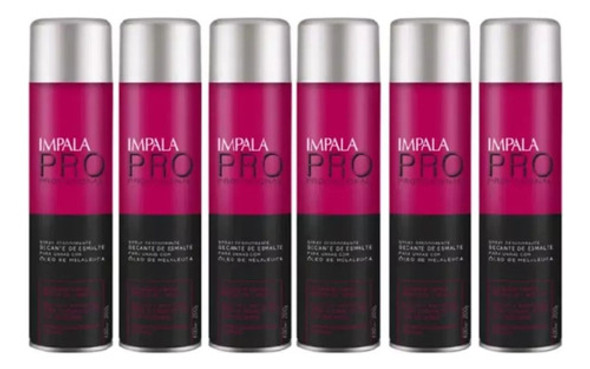6 Spray Secante De Esmalte C/óleo De Melaleuca 400ml Impala 0
