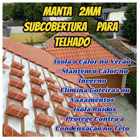 Manta Acustica E Termica 2mm P/subcobertura Kit C/35 Mts² .. 1