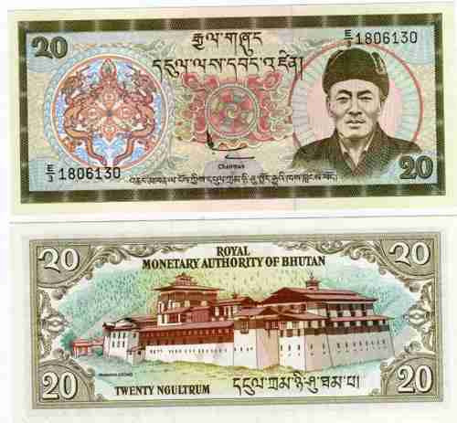 Billete Bhutan 20 Ngultrum Año 2000 Sin Circular 0