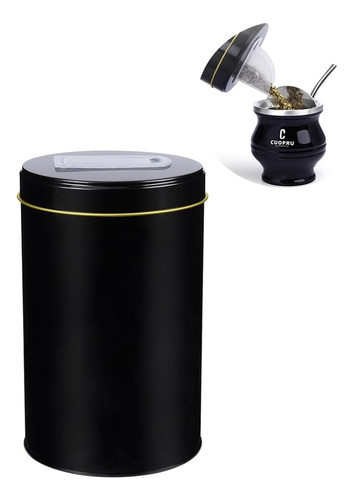 Cuopru Yerbero Yerba Mate Recipiente Con Caño - Tapa De Vert 0