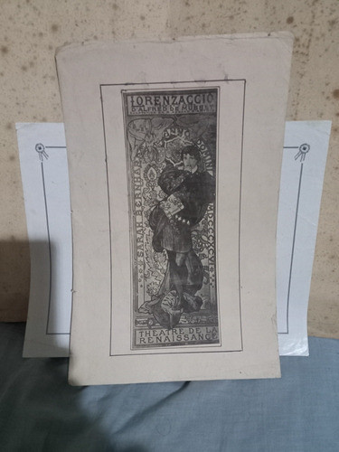 Grabado Antiguo Sarah Bernhardt 0