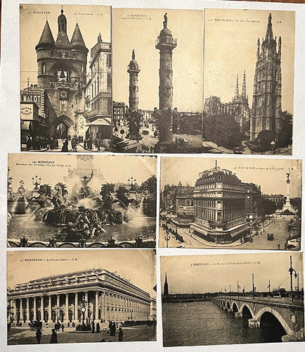 Antiguas 10 Postales De Bordeaux-francia-sin Circular - 0