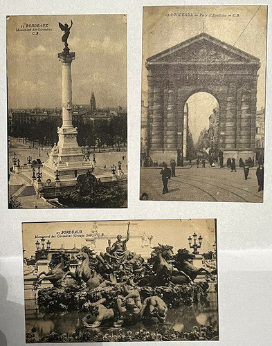 Antiguas 10 Postales De Bordeaux-francia-sin Circular - 1