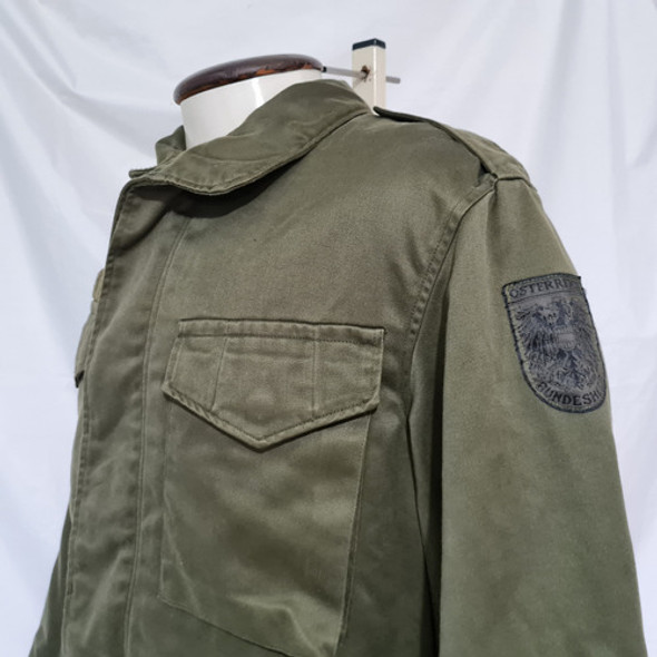 Jaqueta Pesada Campo Verde Militar Exército Áustria Original 1