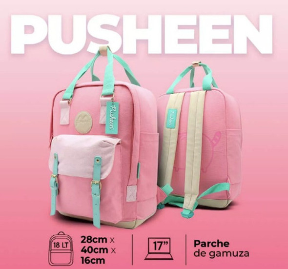 Mochila Escolar/urbana Mooving Pusheen 1