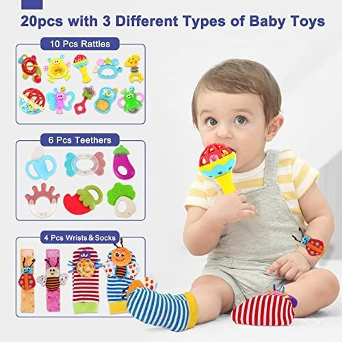 20 Piezas De Juguetes De Sonajeros Para Bebés Recién Nacidos 1