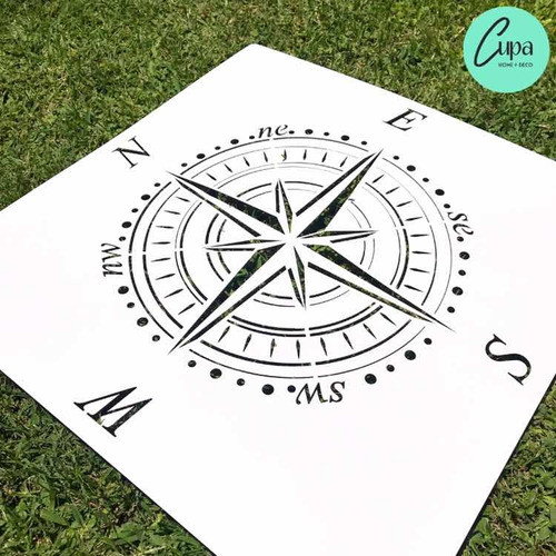 Stencil Rosa De Los Vientos Brujula 90x90 Cupa Home Deco 1