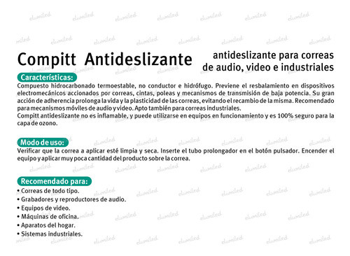 Compitt Antideslizante Para Correas De Audio Y Video 1