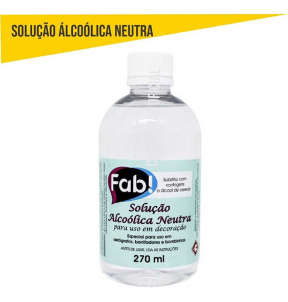 3 Solução Alcoolica Neutra 270ml Fab P/ Confeitaria 0