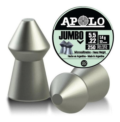 Balines Apolo Jumbo 5,5 Lata X 250 Aire Comprimido Rifle 1