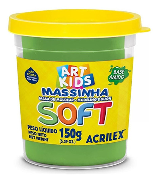 Massinha De Modelar Soft Pote 150g - Verde - Acrilex 1