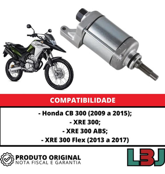 Motor De Partida Cb 300 Xre 300 Honda Arranque Moto Completo 1