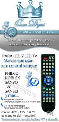 Control Remoto Rm-c2080 Para Jvc Lt-32r50 Sanyo 32xh6 32xf7 1