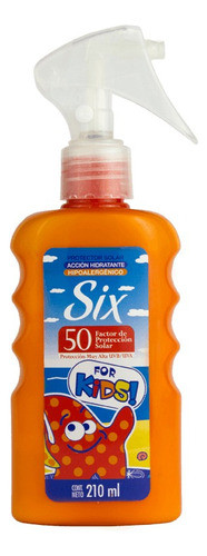 Protector Solar Para Niños Fps 50 Hipoalergénico Six Kids 0