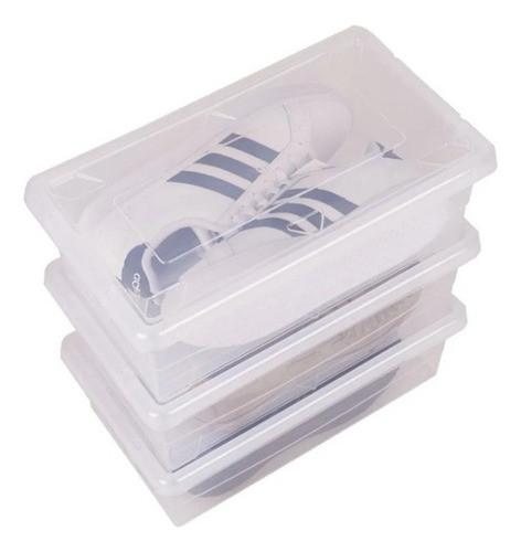 Caja Organizadoras Zapato Plastico Con Tapa X12un 0