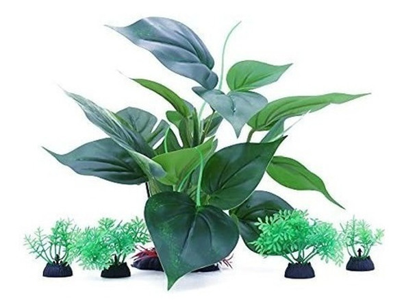 Planta Acuatica Artificial 25cm + 4 Plantas Bajas 0