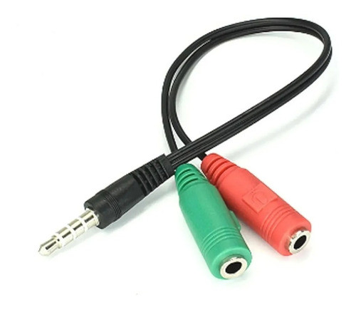 Cable Adaptador Miniplug  1 Macho A 2 Hembra 3.5mm Auxiliar 0