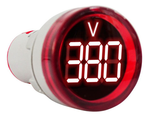 Mini Voltímetro Digital Ext 29mm 80-500vca Rojo Baw 0
