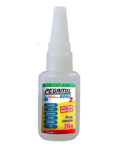 Cola Instantânea 20g Pegamil Bond 2 Adesivo Tecido Madeira 0