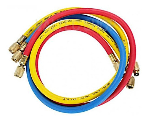 Kit Mangueira P/ Manifold 1/4 90cm R134a R12 R22 R404 0