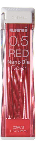 Uni - Minas Para Lapiz Mecanico - 0.5mm Color Rojo (20 Un.) 0