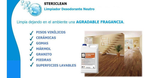 Limpia Desodor Stericlean Easy Neutro Lavanda 5 Lts Spartan 1