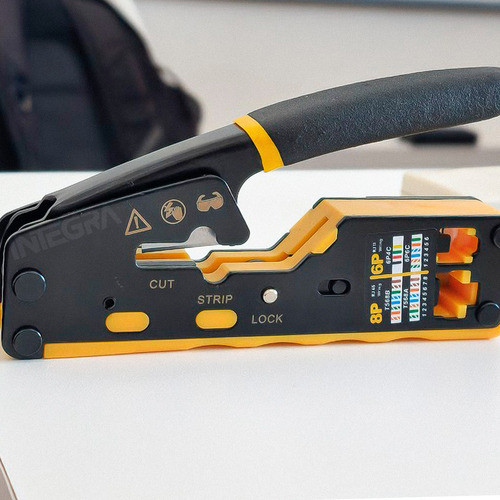 Crimpeadora Pelacables Pasante Cat7 Rj45 Rj11 Inoxidable 1