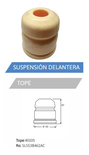 Kit 2 Topes De Suspension Delanteros Ford Ranger 1
