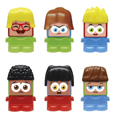Bonecos Desmontáveis Didático Maral Emoti Bricks Sortido 0