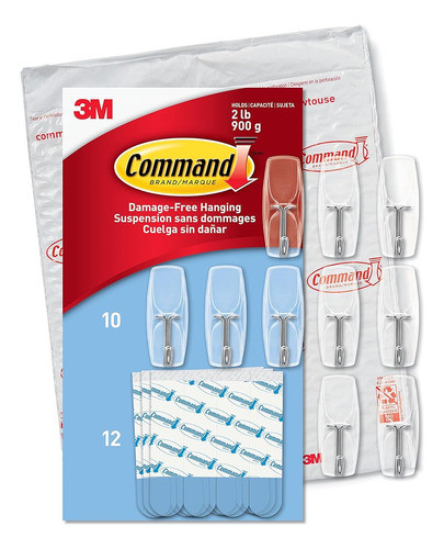 Comando Medium Wire Toggle Hooks, Damage Free Hanging Wall H 0