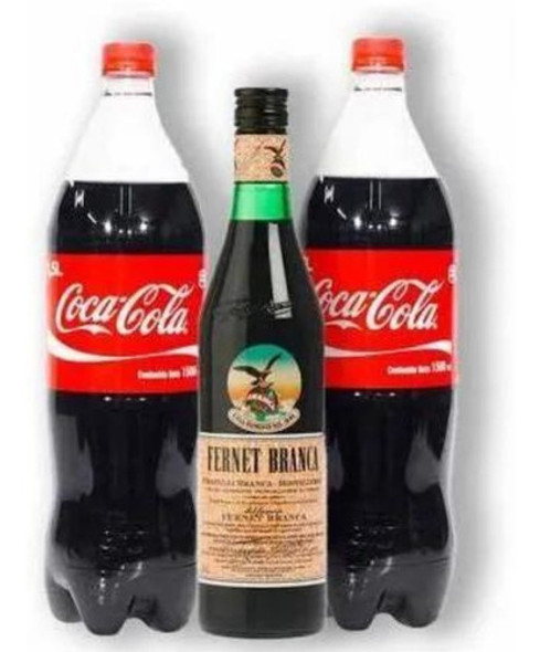 1 Fernet Branca 1l + 2 Coca Cola 2.25lts Zetta Bebidas 0