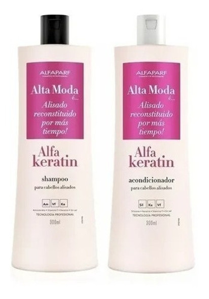 Shampoo + Acondicionador Alfa Keratin- Alfaparf Alta Moda 0