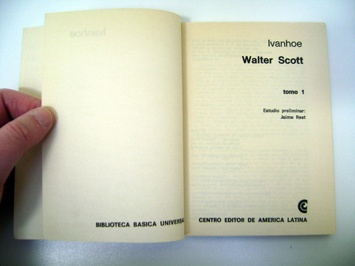 Ivanhoe Walter Scott En 2 Tomos Centro Editor Papel Ok Boedo 1