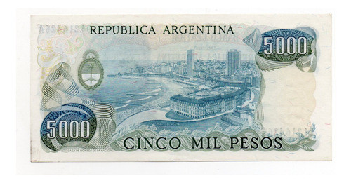 Billete Argentina 5000 Pesos Ley Bottero 2464 Ex+ 1