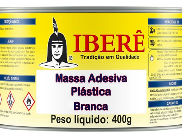 Massa Plástica Com Catalisador 400 Gramas Branca Iberê 0