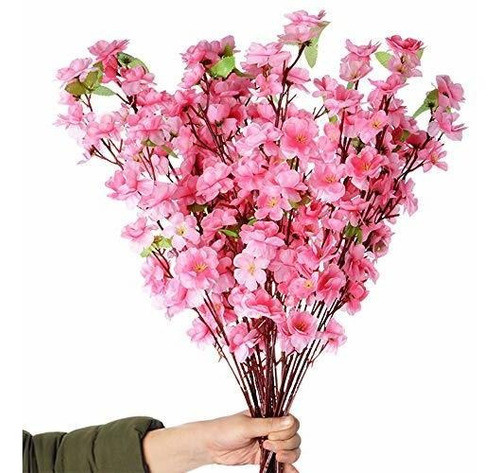 Callu 10pcs Flores Artificiales Simulación De Flor De Durazn 0