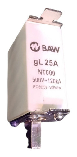 Fusible Nt 25a Curva Gl Tamaño 000 Baw 0