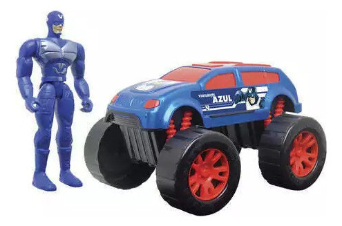 Muñeco Figura Articulada Con Auto Vigilante Azul Ikmie005 1