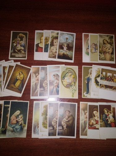 Estampas Religiosas Con Bordeado Blanco Lote 6 1