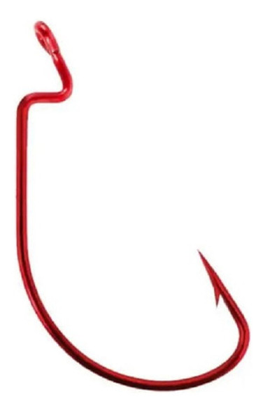 Anzuelos Offset 8/0 Worm X Strom Rojo En Blister 0