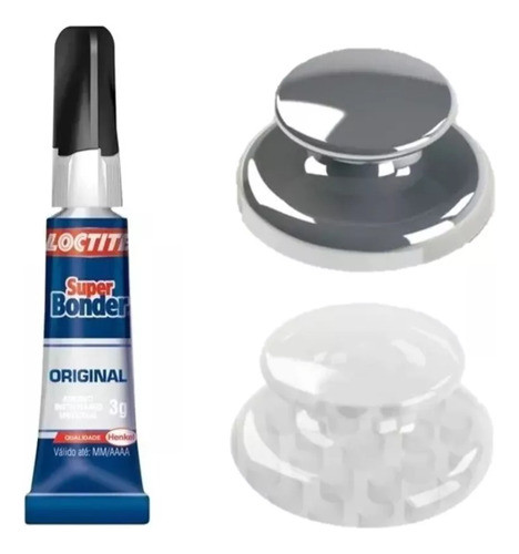 Kit Botão P/ Desencravar Unhas Podologia C/20 Un + Cola 0