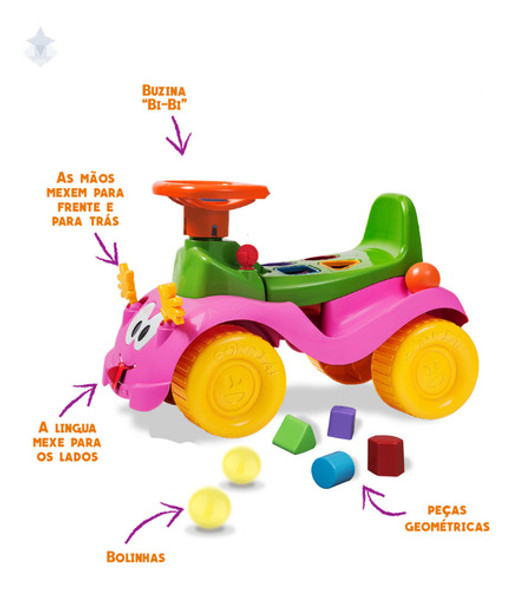 Triciclo Infantil Motoca Bebe Totokinha Rosa Menina Velotrol 1