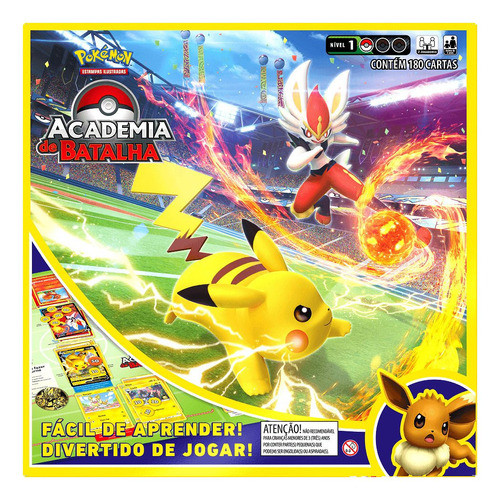 Caixa Box Cards Pokémon Go Academia De Batalha Nível 1 Copag 1