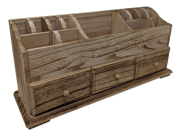 Organizador De Escritorio Madera Para Maquillaje Y Joyería E 0