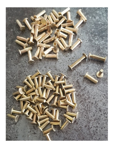 Remache Bronce Macho Hembra Nº 4 Reforzado X 25 Juegos 1