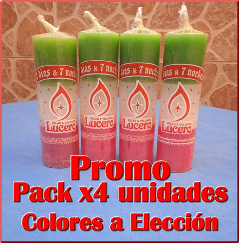 Velones 7 Días Y 7 Noches Combinados, Tres Colores# Lucero!! 0