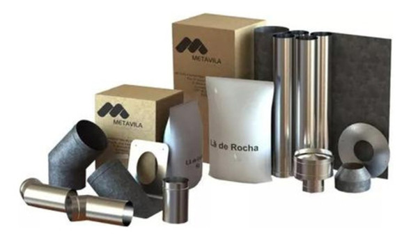 Kit Caños Calefactor Liv Metávila 110mm Para Techo Y Pared 0 Kit Caños Calefactor Liv Metávila 110mm Para Techo Y Pared 0