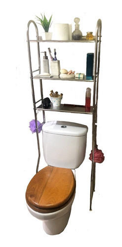 Mueble Rack Organizador Baño Sobre Inodoro Acero Inoxidable 0