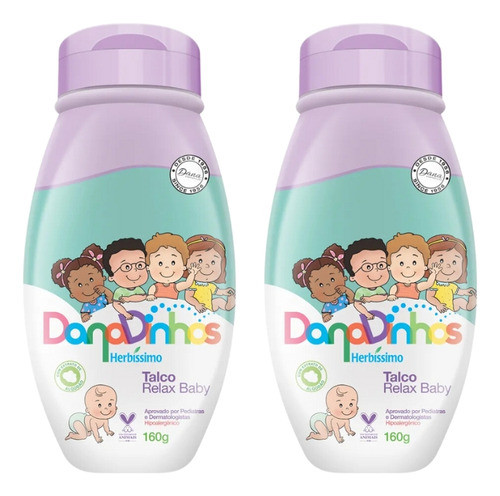 Talco Herbissimo Danadinhos Relax Baby 160g - Kit C/ 2un 0